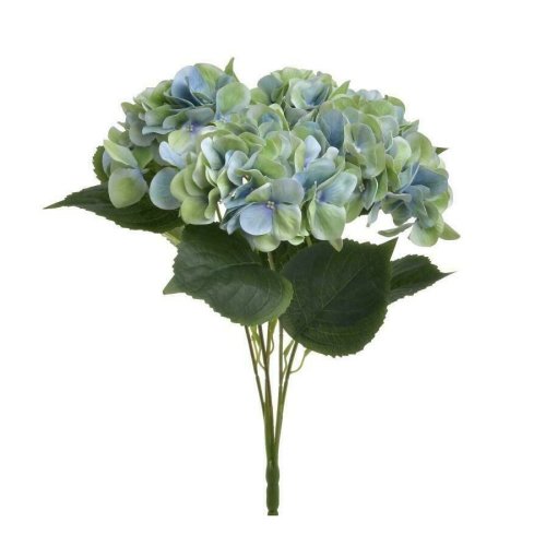 Hortensie artificiala, plastic, verde, bouquet