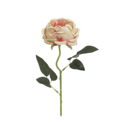 Trandafir artificial, plastic, galben, rose deco