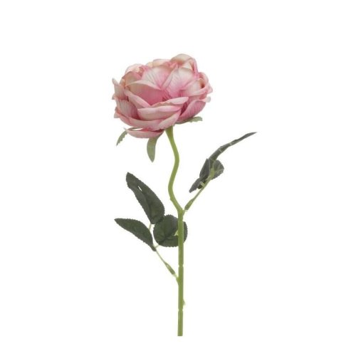 Trandafir artificial, plastic, roz, rose deco