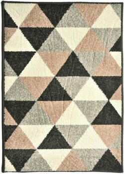 Covor Decorino modern & geometric c97-031604, roz/gri/negru, 160x235 cm