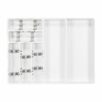 Organizator extensibil pentru sertar, Oxo, 4057 cm, plastic, 13153400, alb