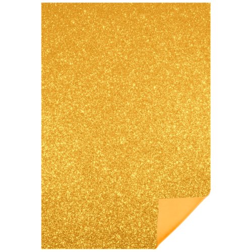 Carton buretat cu sclipici 40x60cm x 2mm mp pn574-04 galben soare