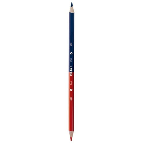 Creion 2 capete bicolor rosu albastru milan 0702312