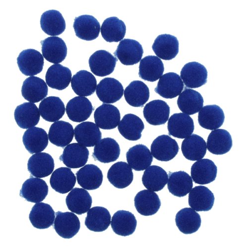 Pompon albastru 1cm 50 set