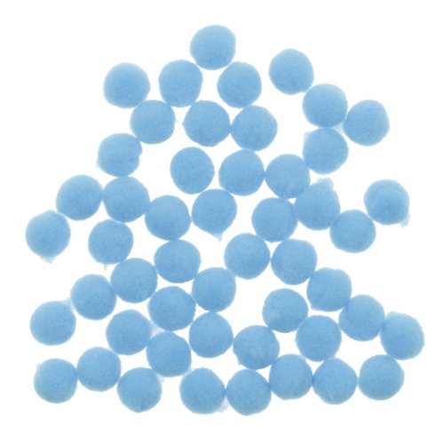 Pompon bleu 1cm 50 set