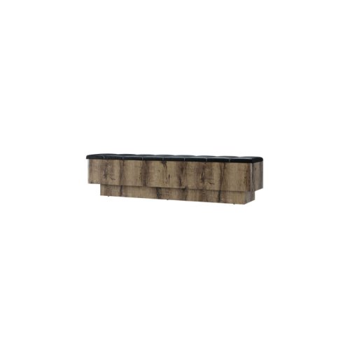 Bancuta cu spatiu de depozitare jagger, 167.4x43.2x40.4 cm, stejar monastery/negru