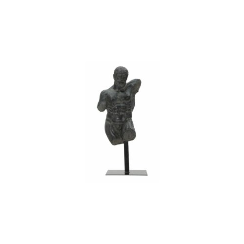 Statueta roma1028, negru, poliresina si metal, 57.5x26x22 cm