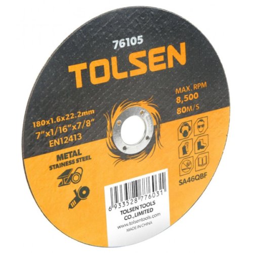 Tolsen Disc plat de taiere (metal si otel inoxidabil) 115x1.0x22 mm