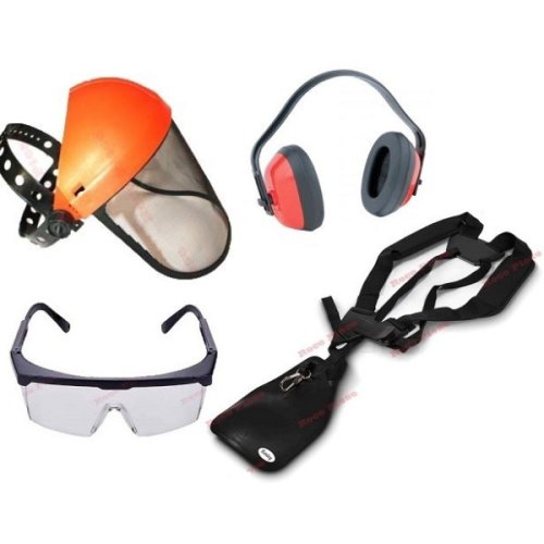 Ronex Set accesorii motocoasa (casca protectie, ochelari, ham, casca antifonica)