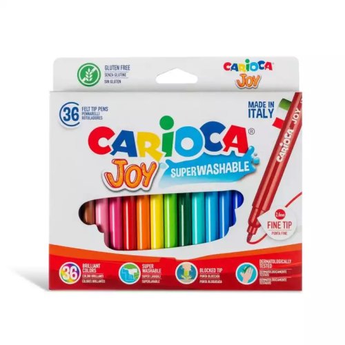 Carioca joy - super lavabila, varf subtire set 36 culori diferite