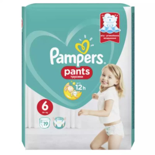 Scutece chilotel pampers pants carry pack nr 6, 15+ kg, 19 buc