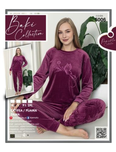 Pijama dama baki catifea 5006 engros