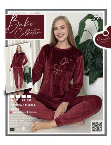 Pijama dama baki catifea 5009 engros