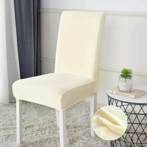 Set 6 huse elastice pentru scaun, catifea, cu elastic-lj267