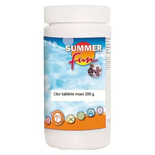Tablete clor tratament piscina, 1 kg • summer fun