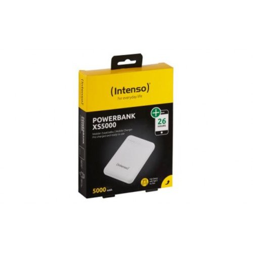 Baterie externa/powerbank intenso xs5000, fast charge usb-a to type-c, 2.1a, alb, 5000 mah