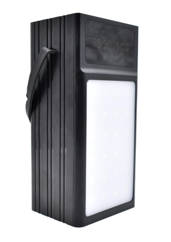 Baterie portabila maxcell 100000mah 2.1a, lampa led, 6 porturi, negru