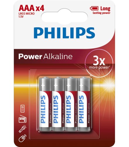Baterii philips power alkaline aaa 4-blister