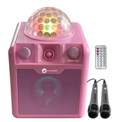 Boxa portabila karaoke cu bluetooth n-gear disco block 410 pink