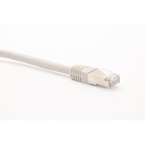Cablu utp retea, gri, ethernet cat 5e, 1m lungime - cablu patch de internet cu mufa, conector rj45