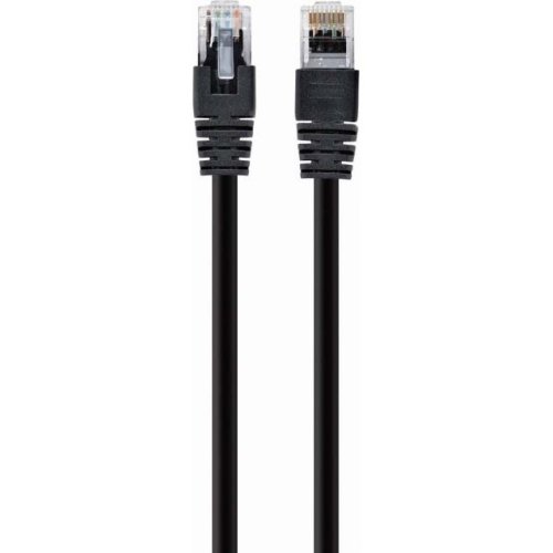 Cablu utp retea, negru cat5e, 20m lungime - cablu ethernet cu mufa, conector rj45