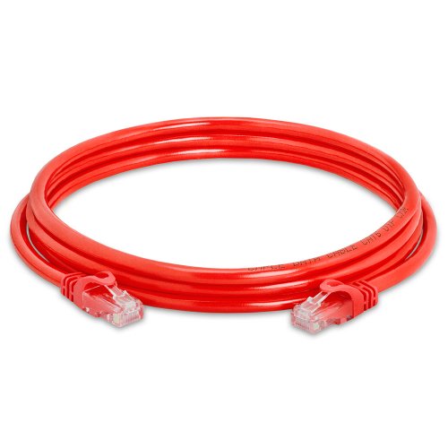 Praize Cablu utp retea, rosu, cat5e, 0.25m lungime - cablu ethernet cu mufa, conector rj45