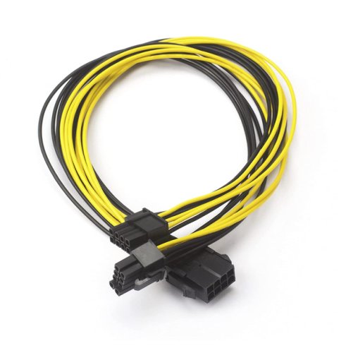 Cablu zumax adaptor alimentare placa video pci-e 8 pini mama la 2 x 8 pini (6+2) tata, active, extensie spliter pcie 6 pini