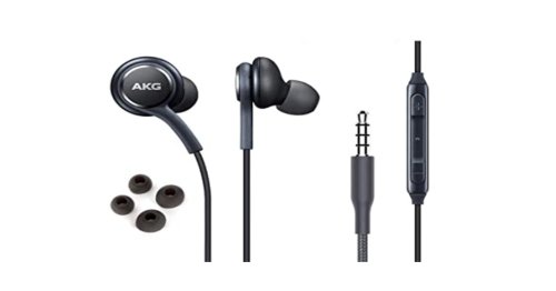 Casti audio akg eo-ig955 pentru samsung s10, s10+, s9, s9+, s8, s8+, jack, microfon, titanium grey