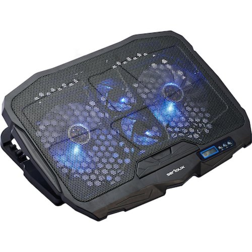 Cooler laptop Serioux ncp025, 10-17.3, 4 ventilatoare, usb, negru
