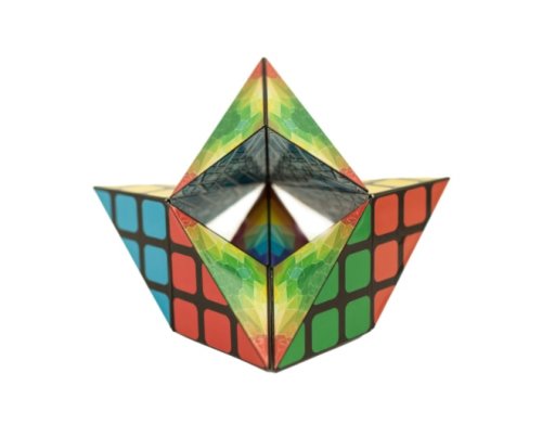 Cub magnetic transformer, pentru indemanare, creativitate si imaginatie, 50+ forme, multicolor