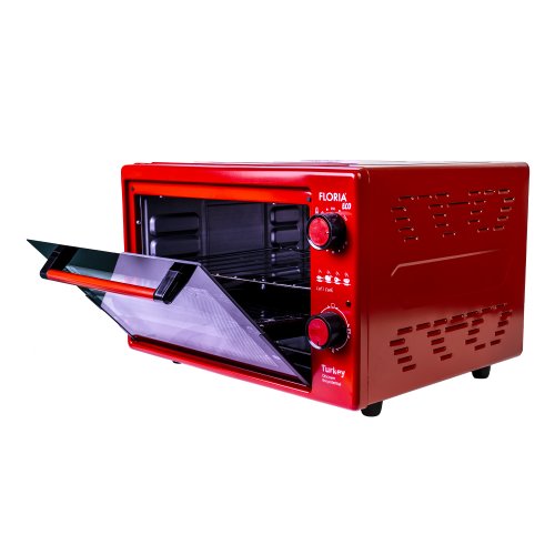 Cuptor electric, capacitate 40 litri, putere 1500w, gratar, tava inclusa, culoare rosu / z-line 2898