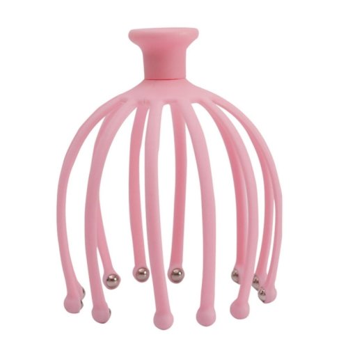 Dispozitiv pentru masaj capilar din plastic, gonga® roz