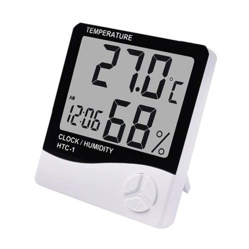 Htc-1 termometru electronic cu higrometru,masoara temperatura ambientala si umiditatea din incapere, alb