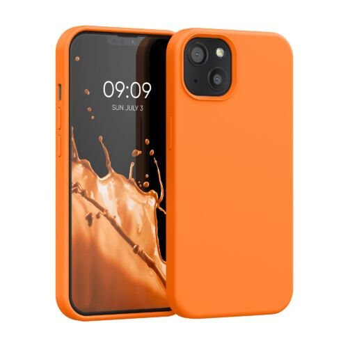 Husa pentru iphone 13, silicon, portocaliu, 55878.150