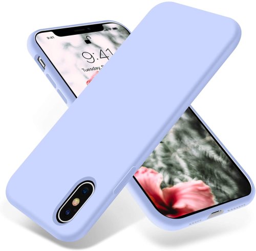 Husa protectie pentru iphone x, ultra slim din silicon albastru deschis,silk touch, interior din catifea
