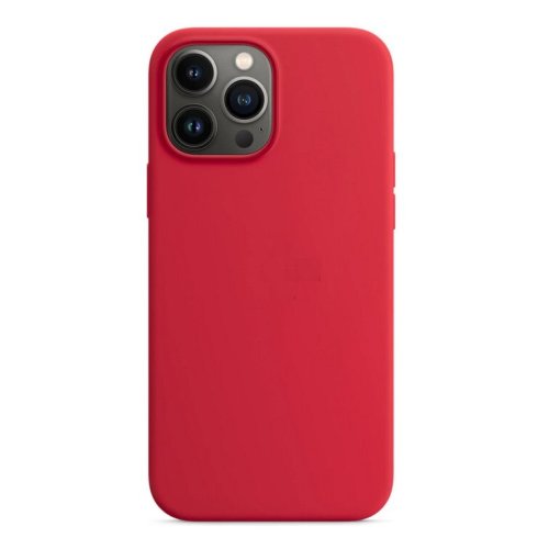 Husa spate si protectie cu magsafe, silicon case pentru iphone 13 pro, red