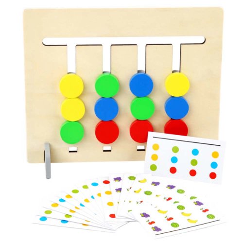 Joc montessori – labirint asociere culori si fructe 2 in 1, wd9514 rco®