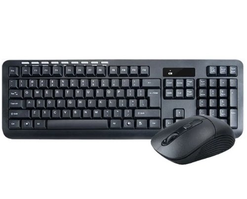 Kit mouse si tastatura fara fir wireless 2.4g,de birou pentru computer sau laptop omc