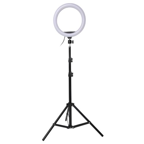 Oem Lampa circulara profesionala ring light, suport telefon, telecomanda, 10 inch, 210 cm, 13 trepte de iluminare