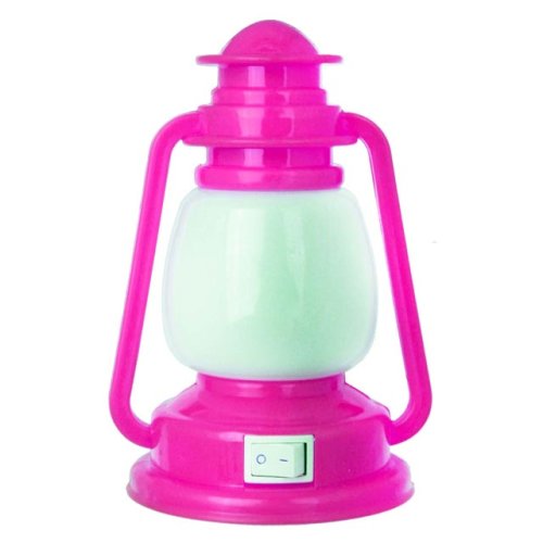 Lampa de veghe cu led felinar, 4x0.1w, culoare roz, 100x60 mm