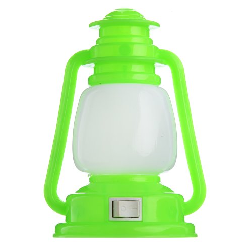 Lampa de veghe cu led felinar, 4x0.1w, culoare verde, 100x60 mm