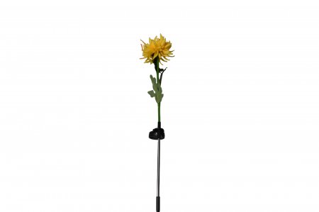 Mad Eco Leduri Lampi solare decorative de gradina tip floarea crizantema ,galben set de 4 buc