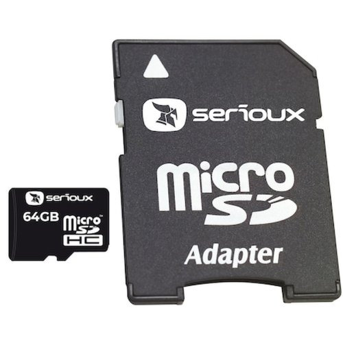Micro secure digital card serioux, 64gb, sftf64ac10, clasa 10, cu adaptor sdhc