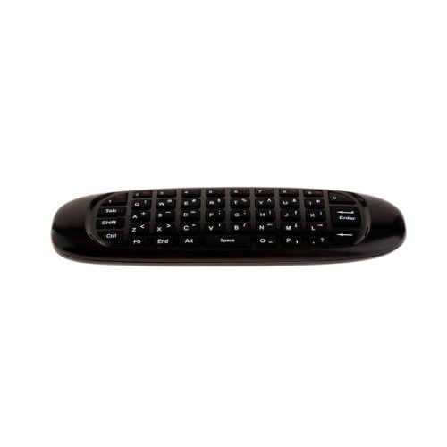 Universal Mini telecomanda air mouse si tastatura wireless cu control vocal, neagra