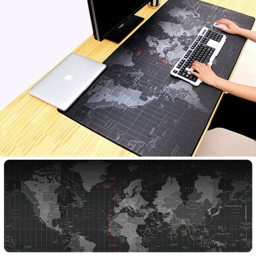 Mouse pad mare profesional cauciucat pentru gaming compatibil universal laptop, pc harta lumii 100 x 50cm, original deals