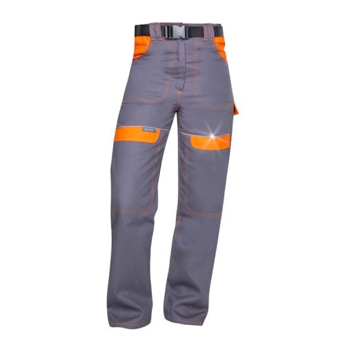 Pantaloni de lucru in talie cool trend - gri/portocaliu - pentru femei 38 gri - portocaliu