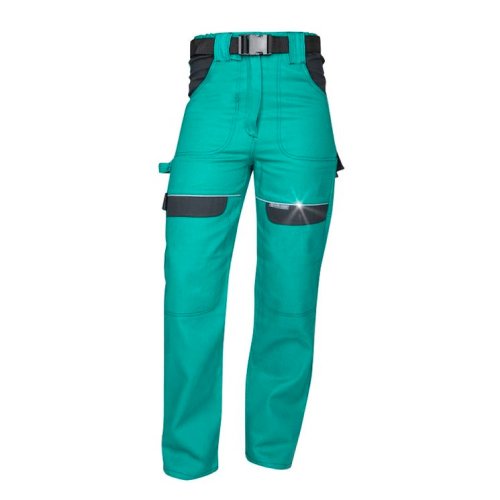 Pantaloni de lucru in talie cool trend - verde- pentru femei 40 verde