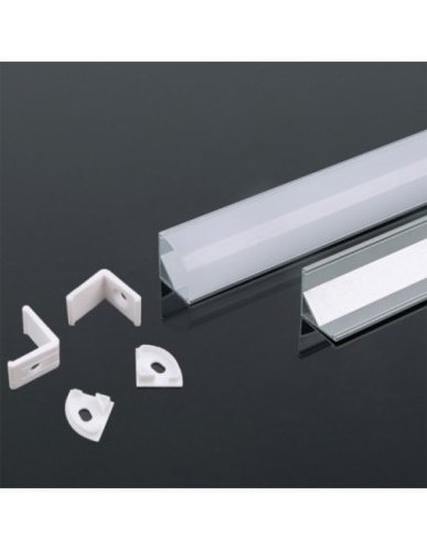 Profil aluminiu 2m 15,8 x 15,8 mm alb racord
