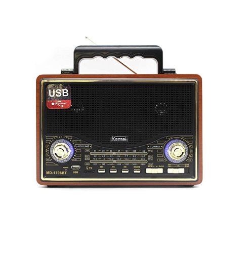 Radio cu mp3 player, kemai md-1706bt, bluetooth, fm/am/sw, usb, sd card, negru