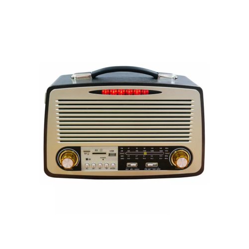 Radio portabil retro md-1700bt, acumulator incorporat, bluetooth, aux, usb, tf card, fm/am/sw, negru